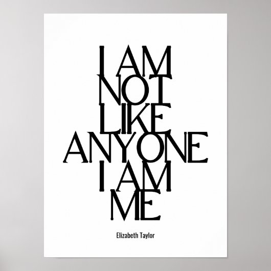 エリザベステイラーセルフラブ感動的引用文 ポスター (正面)