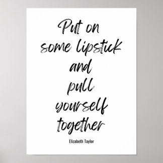 エリザベステイラー感動的引用文 ポスター