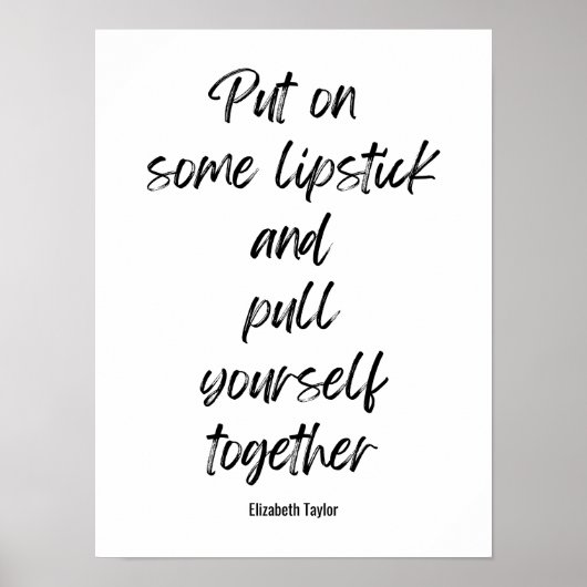 エリザベステイラー感動的引用文 ポスター (正面)