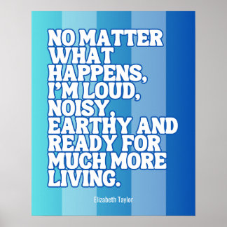 エリザベステイラー感動的引用文 ポスター
