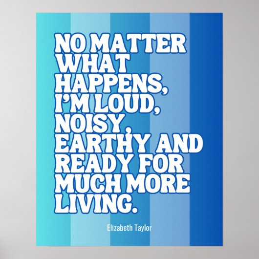 エリザベステイラー感動的引用文 ポスター (正面)