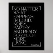 エリザベステイラー感動的引用文 ポスター (正面)