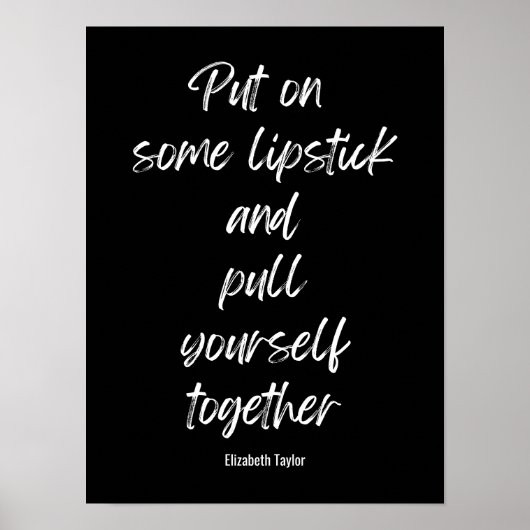 エリザベステイラー感動的引用文 ポスター (正面)