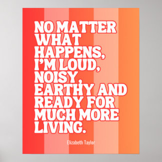 エリザベステイラー感動的引用文 ポスター