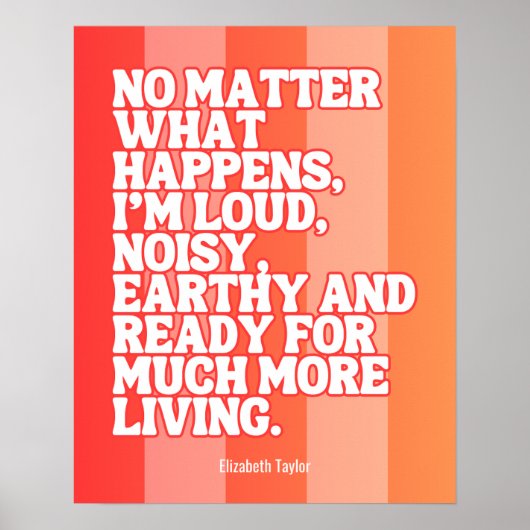 エリザベステイラー感動的引用文 ポスター (正面)