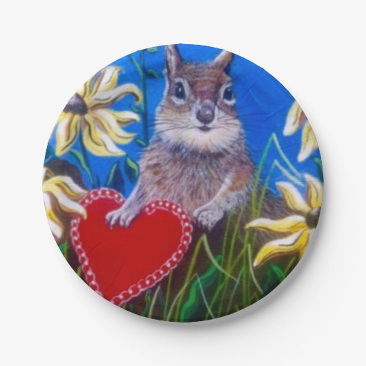 エリザベスハートとのプレート収集 ペーパープレート (正面)