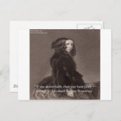 エリザベスバレットブラウニング信仰願望引用文 ポストカード (正面/裏面)