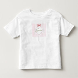 エリザベスパーソナライズされたベビーガール子供部屋ジンガム トドラーTシャツ