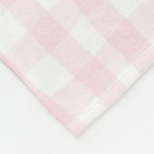 エリザベスパーソナライズされたベビーガール子供部屋ジンガム フリースブランケット (角)