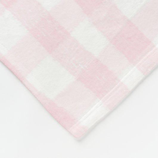 エリザベスパーソナライズされたベビーガール子供部屋ジンガム フリースブランケット (角)