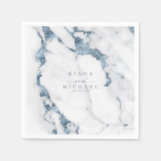 エリザベスフェアダスティブルーID816 スタンダードカクテルナプキン (正面)