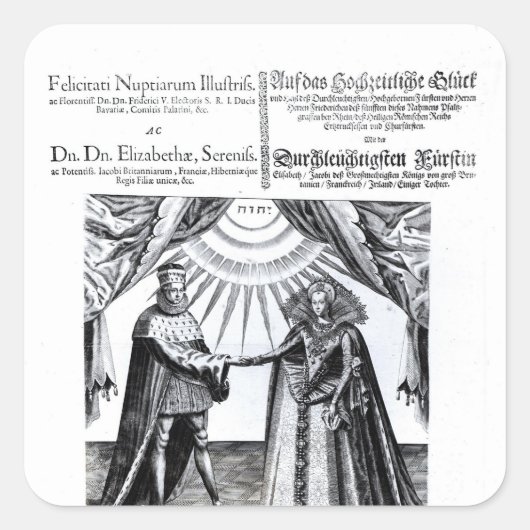 エリザベスプリンセス結婚 スクエアシール (正面)
