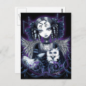 エリザベスホワイトペルシャ猫エンジェルポストカード ポストカード (正面/裏面)