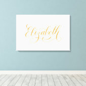 エリザベスモダン書名デザイン キャンバスプリント (インサイチュ (ウッドフロア))