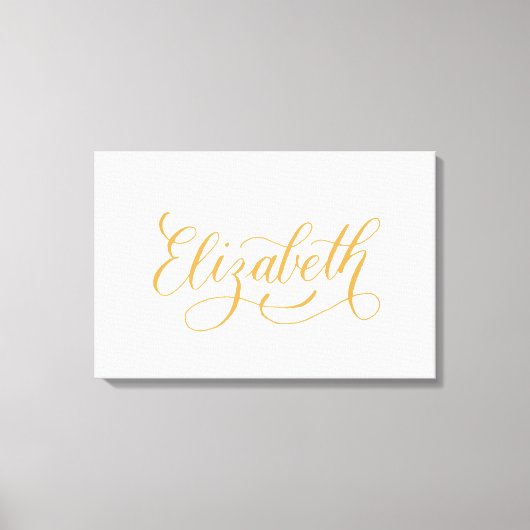 エリザベスモダン書名デザイン キャンバスプリント (正面)
