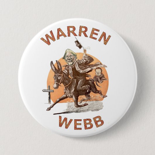 エリザベスワーレンおよび2016年にジムWebb 缶バッジ (正面)