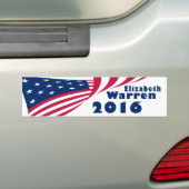 エリザベスワーレン2016年 バンパーステッカー (車上)