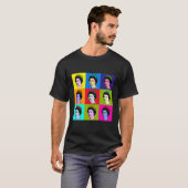 エリザベス九ポップ・アートの角形タイル女王 Tシャツ (正面フル)