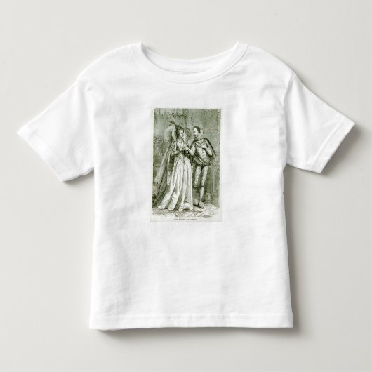エリザベス女王とその求婚者 トドラーTシャツ (正面)