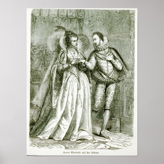 エリザベス女王とその求婚者 ポスター (正面)