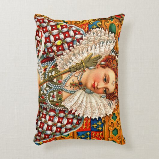 エリザベス女王のアクセントの枕 アクセントクッション (正面(垂直))