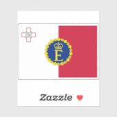 エリザベス女王のマルタ国旗（1967年） シール (シート)