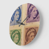 エリザベス女王のヴィンテージのスタンプの柱時計 ラージ壁時計 (傾斜)