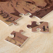 エリザベス女王のヴィンテージのスタンプパズルかジグソーパズル ジグソーパズル (側面)