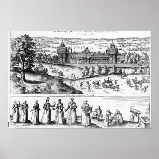 エリザベス女王の到着 ポスター (正面)