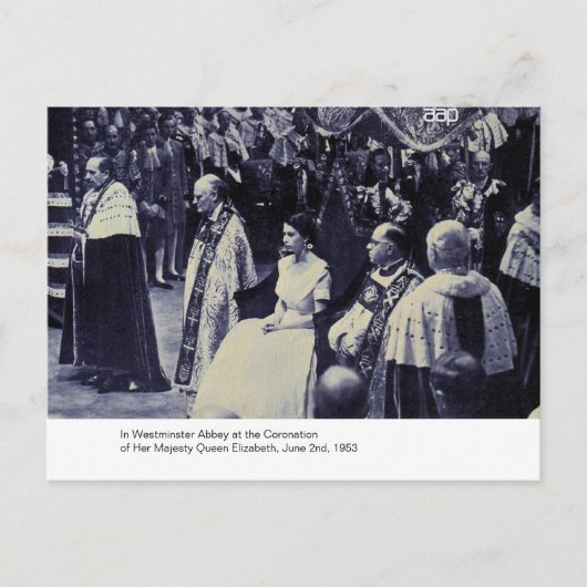 エリザベス女王の即位 ポストカード (正面)
