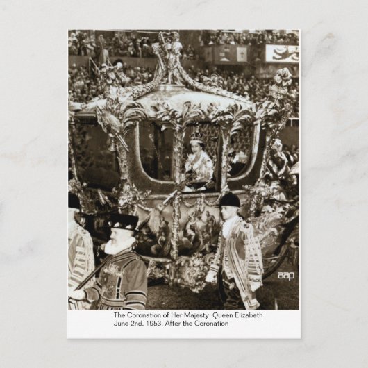 エリザベス女王の即位 ポストカード (正面)