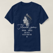 エリザベス女王の英国王国王陛下T- Tシャツ (デザイン正面)