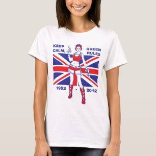 エリザベス女王の60周年記念の女性のTシャツ Tシャツ