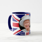 エリザベス女王の60周年記念の記念するマグ マグカップ (正面左)