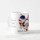 エリザベス女王の60周年記念イギリスの旗 コーヒーマグカップ (正面左)