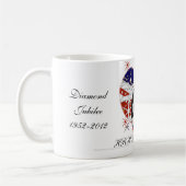 エリザベス女王の60周年記念イギリスの旗 コーヒーマグカップ (左)