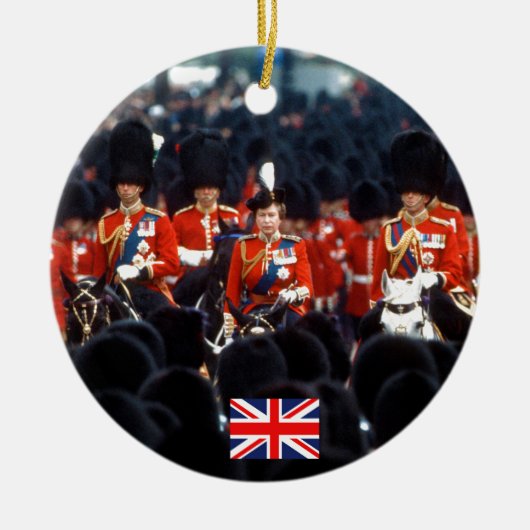 エリザベス女王フィリップ・ロンドン セラミックオーナメント (正面)