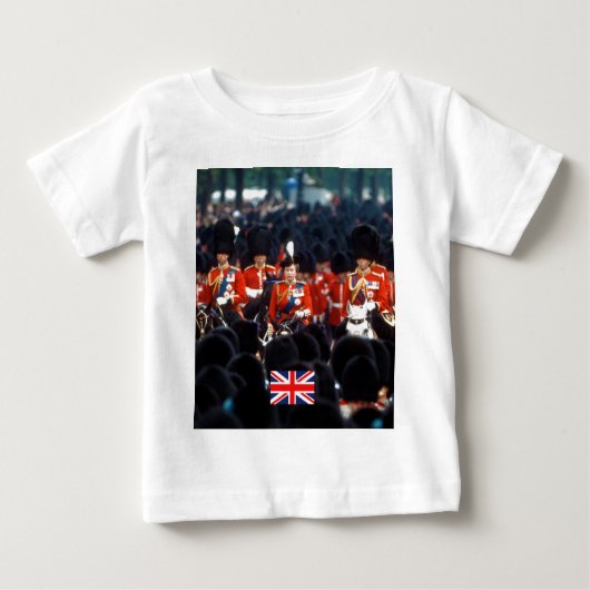 エリザベス女王フィリップ・ロンドン ベビーTシャツ (正面)