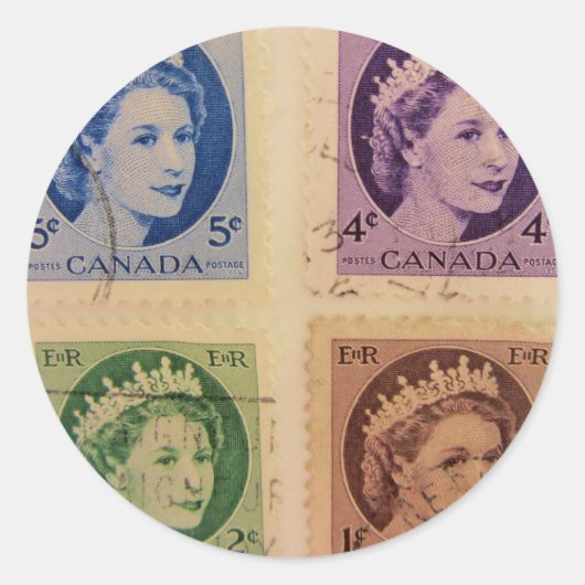 エリザベス女王ヴィンテージスタンプ ラウンドシール (正面)