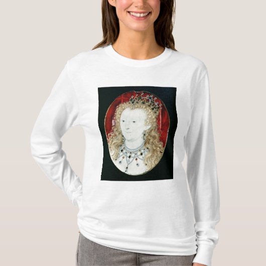 エリザベス女王一世のミニチュア Tシャツ (正面)