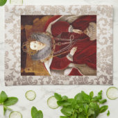 エリザベス女王一世の赤ローブ キッチンタオル (折り畳み)