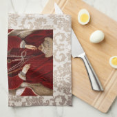 エリザベス女王一世の赤ローブ キッチンタオル (四つ折り)