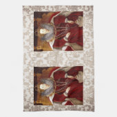 エリザベス女王一世の赤ローブ キッチンタオル (縦)