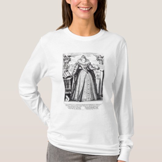 エリザベス女王一世1596年 Tシャツ (正面)