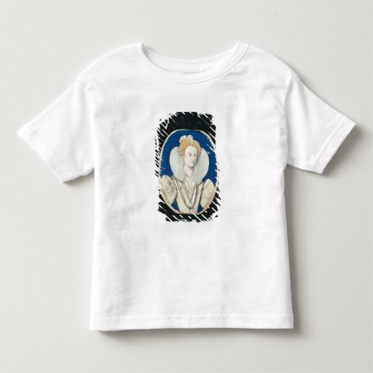エリザベス女王一世、ミニチュアポートレート、(未完成) トドラーTシャツ (正面)