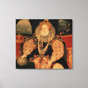 エリザベス女王一世、艦隊のポートレート、c.1588 キャンバスプリント