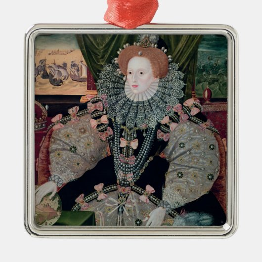 エリザベス女王一世、艦隊のポートレート、c.1588 メタルオーナメント (正面)