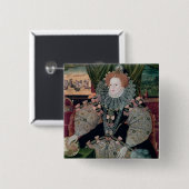 エリザベス女王一世、艦隊のポートレート、c.1588 缶バッジ (正面&裏面)