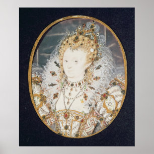 エリザベス女王一世、c.1595-1600 ポスター