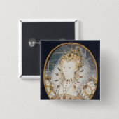 エリザベス女王一世、c.1595-1600 缶バッジ (正面&裏面)